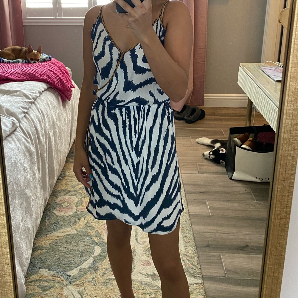 VIX cape Rachel short dress, Navy. Size SMALL